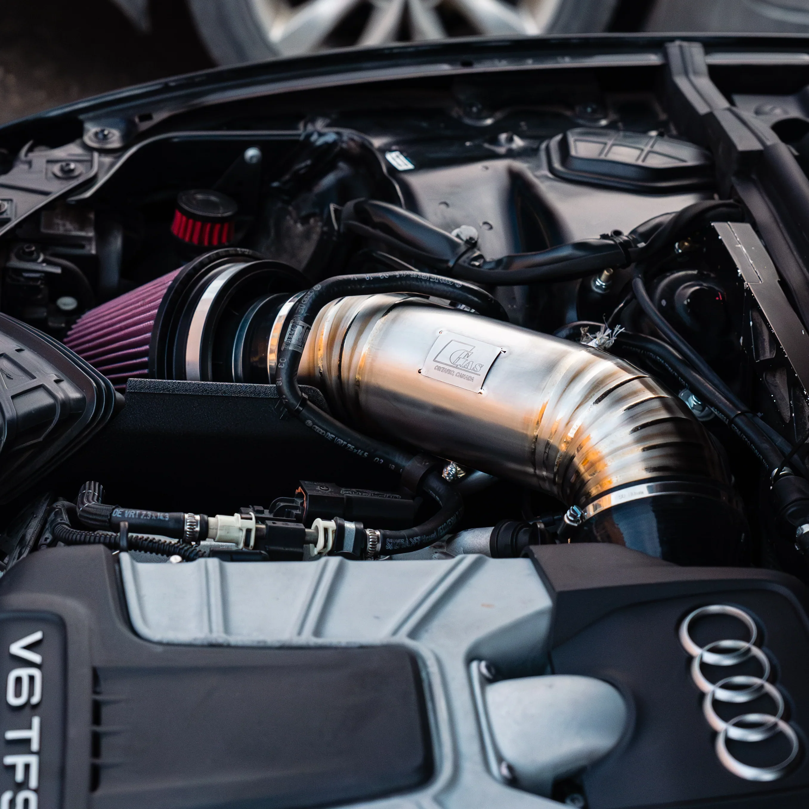 GAS Omega 102mm Titanium Intake C6 A6 3.0T - Image 10